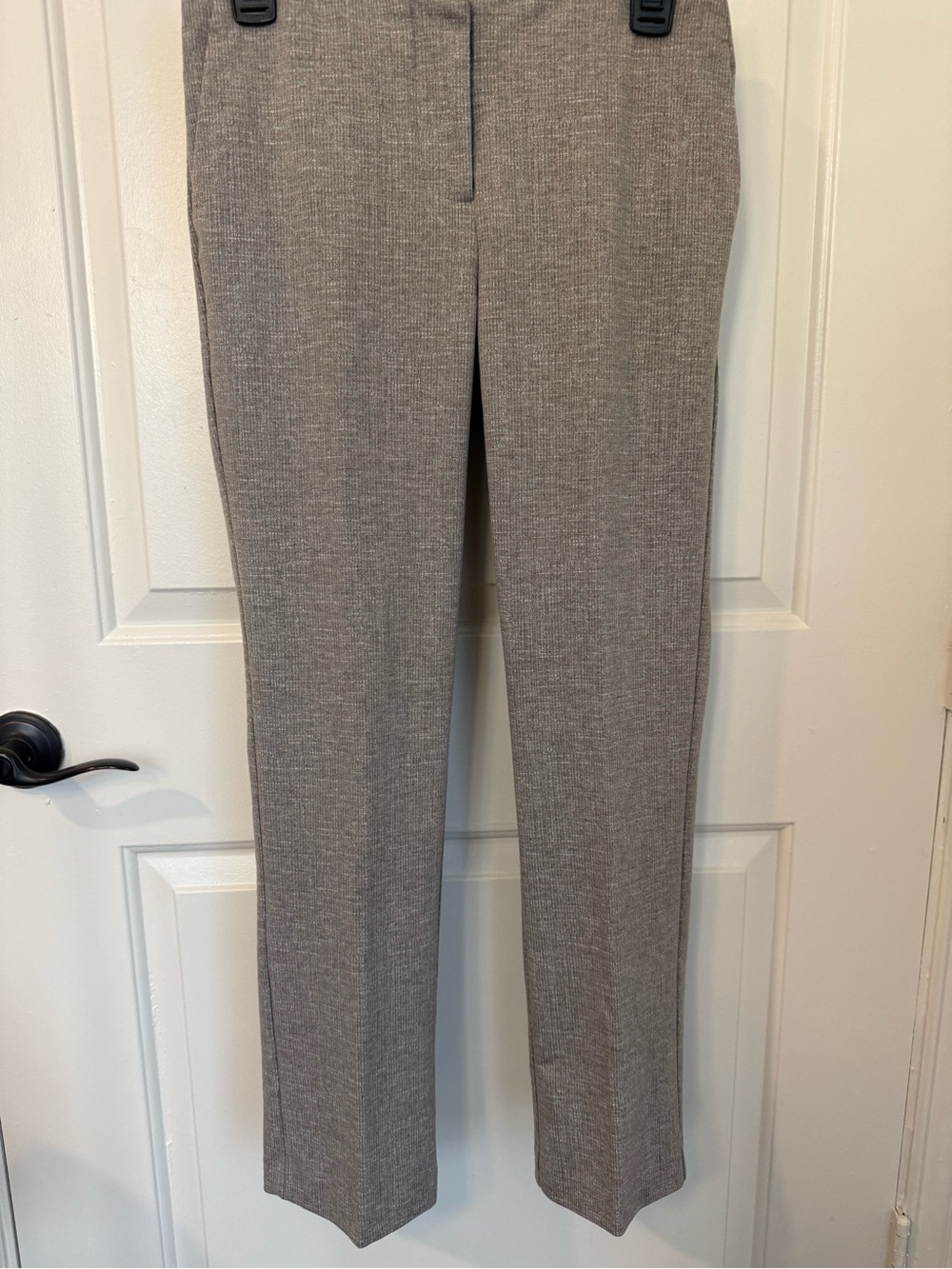 Amanda + Chelsea Heather Taupe Straight-Leg Dress Pants Size 4